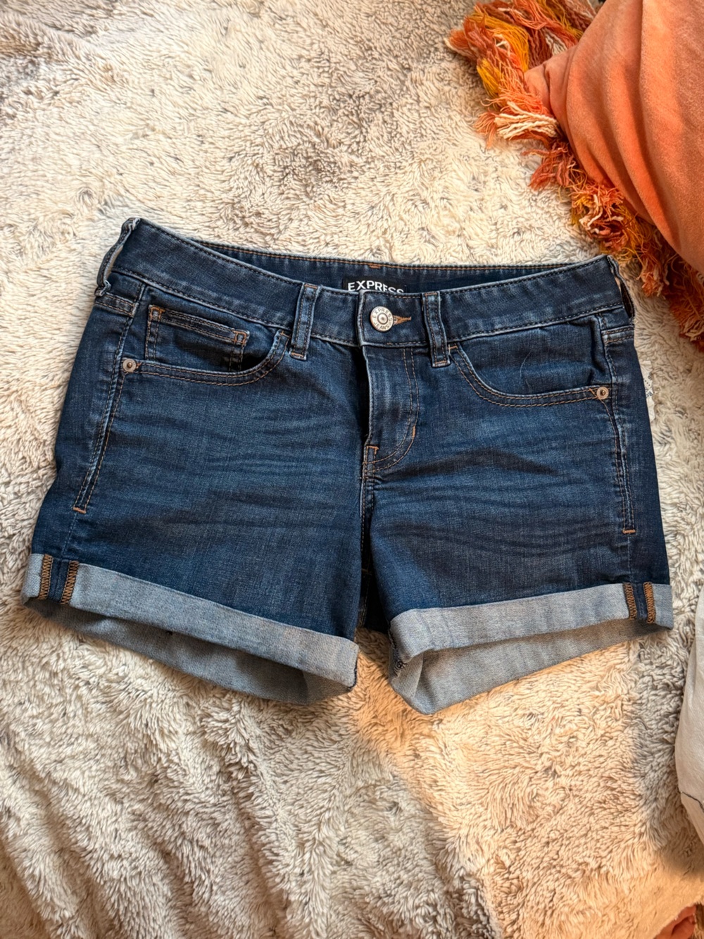 Express Midi Jean Shorts